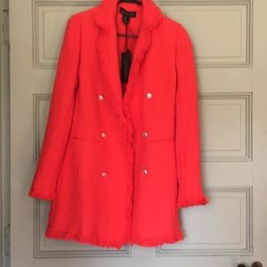 Women’s red long jacket, small